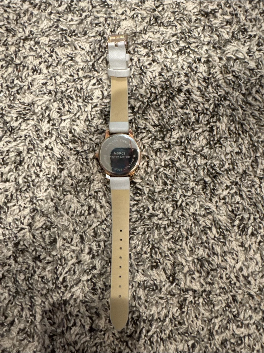 Gray Strap Watch with Rose Gold Case